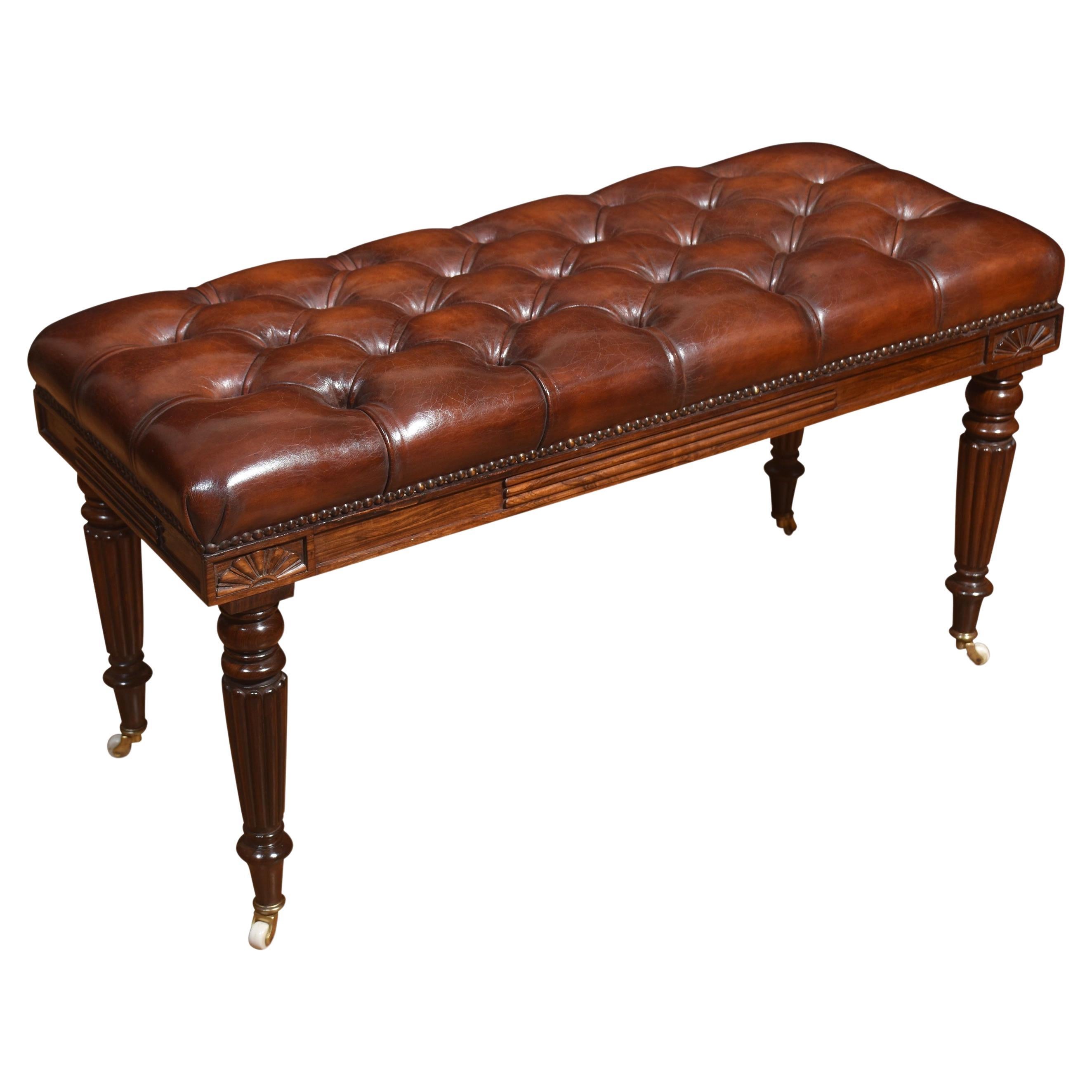 Regency long stool For Sale