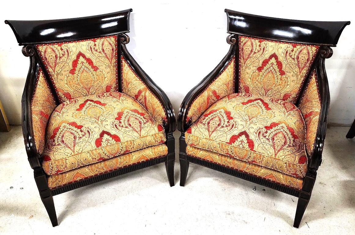 20th Century Regency Lounge Chairs a Pair For Sale