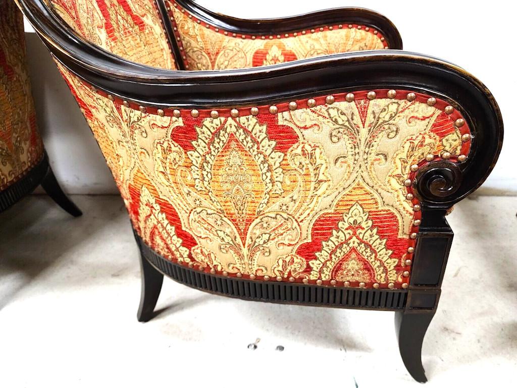Regency Lounge Chairs a Pair For Sale 1