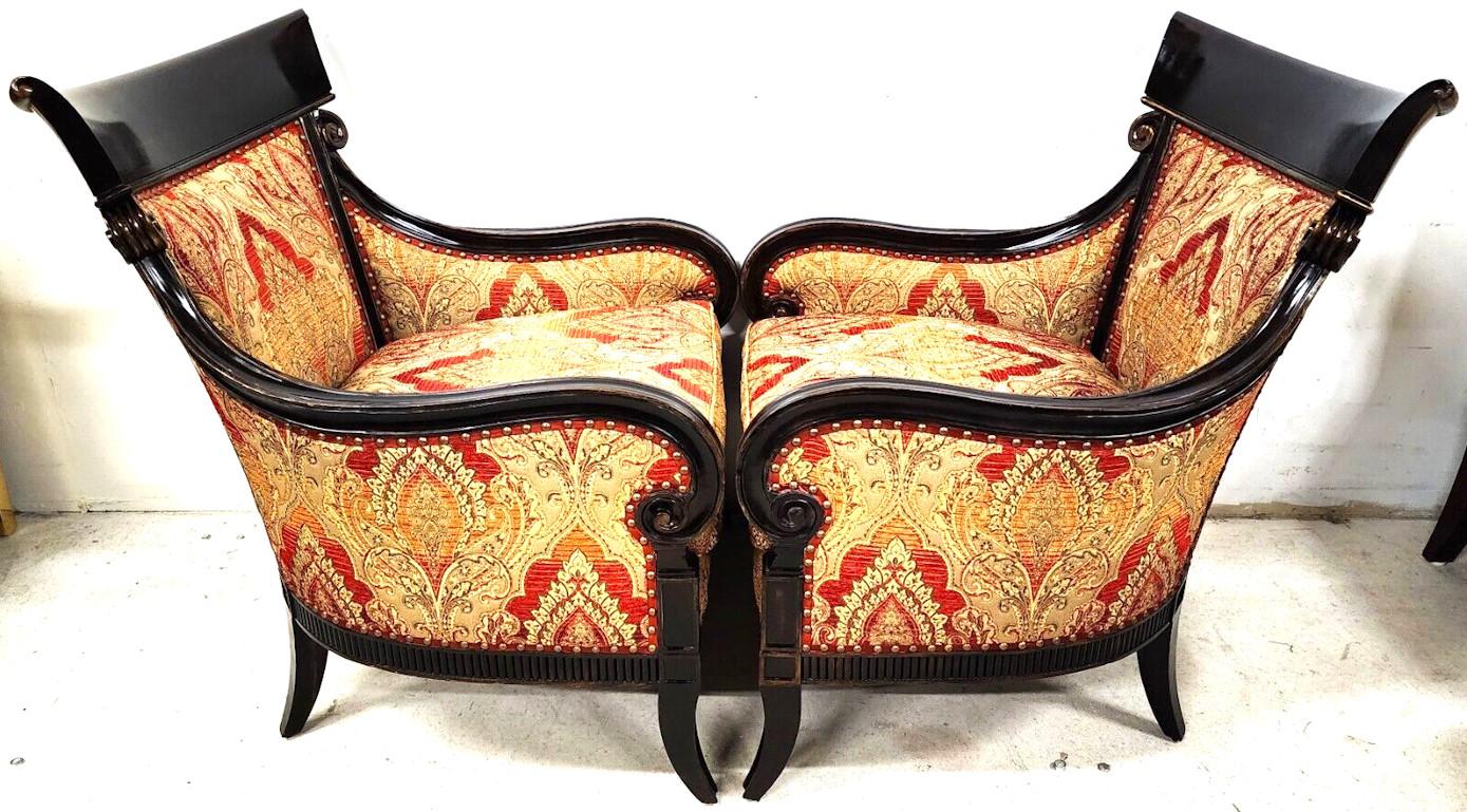 Regency Lounge Chairs a Pair For Sale 3