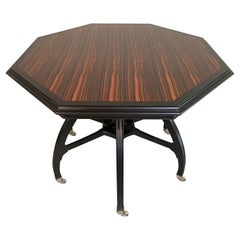 Regency Macassar Ebony Entryway/Center or Game Table by Hickory Chair Company