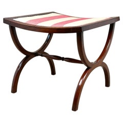 Regency Mahogany 19th Century Curule Type Stool