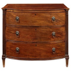Regency Mahogany and Banded Bowfront Chest