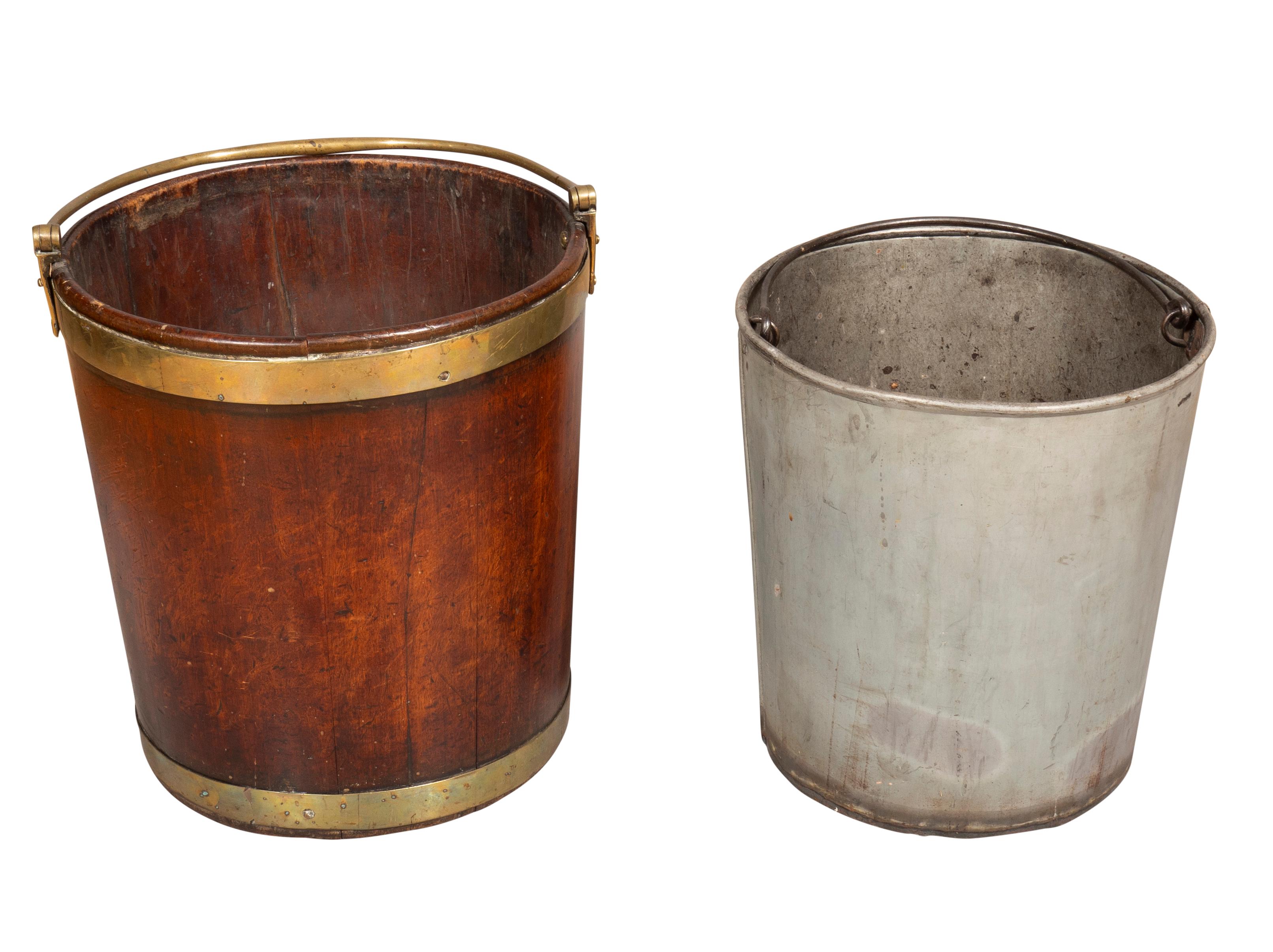 Regency Mahogany And Brass Bound Peat Bucket 3