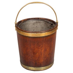 Regency Mahogany And Brass Bound Peat Bucket