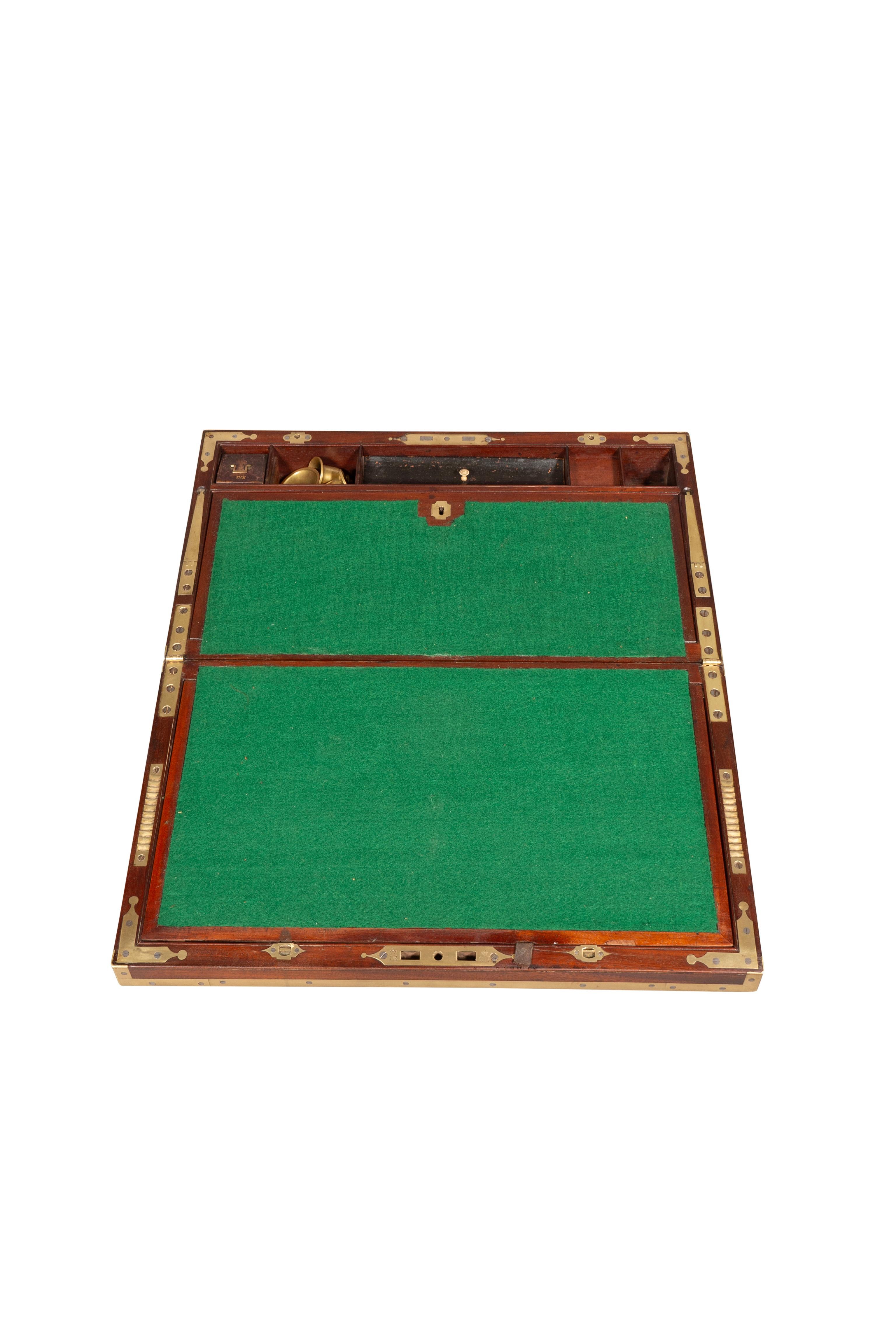 Regency Mahogany And Brass Inlaid Campaign Box On Stand 4