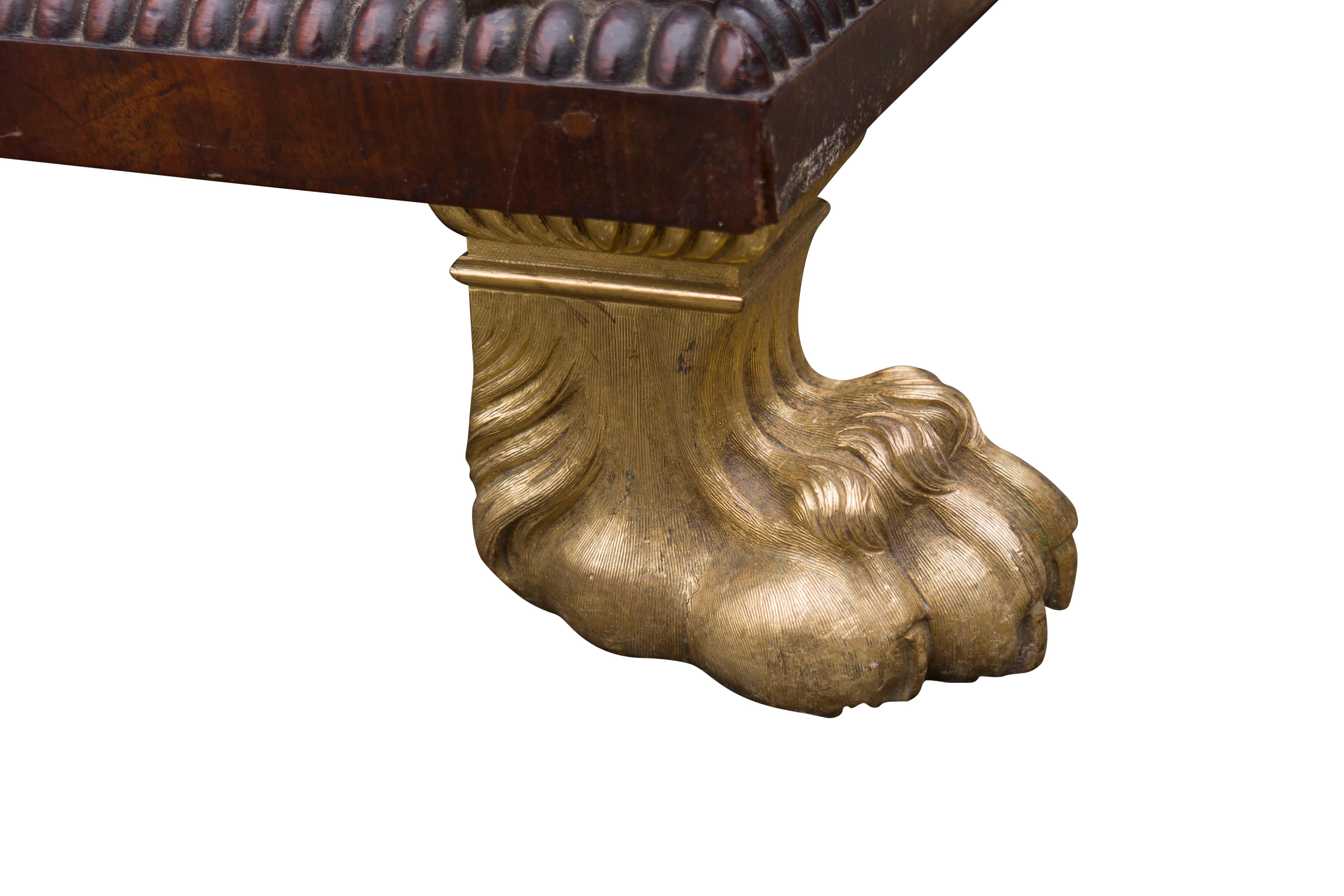 Credenza Regency in mogano e ottone intarsiato proveniente da Westport House, Irlanda in vendita 12