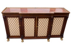 Regency Mahogany And Brass Inlaid Credenza From Westport House, Ireland
