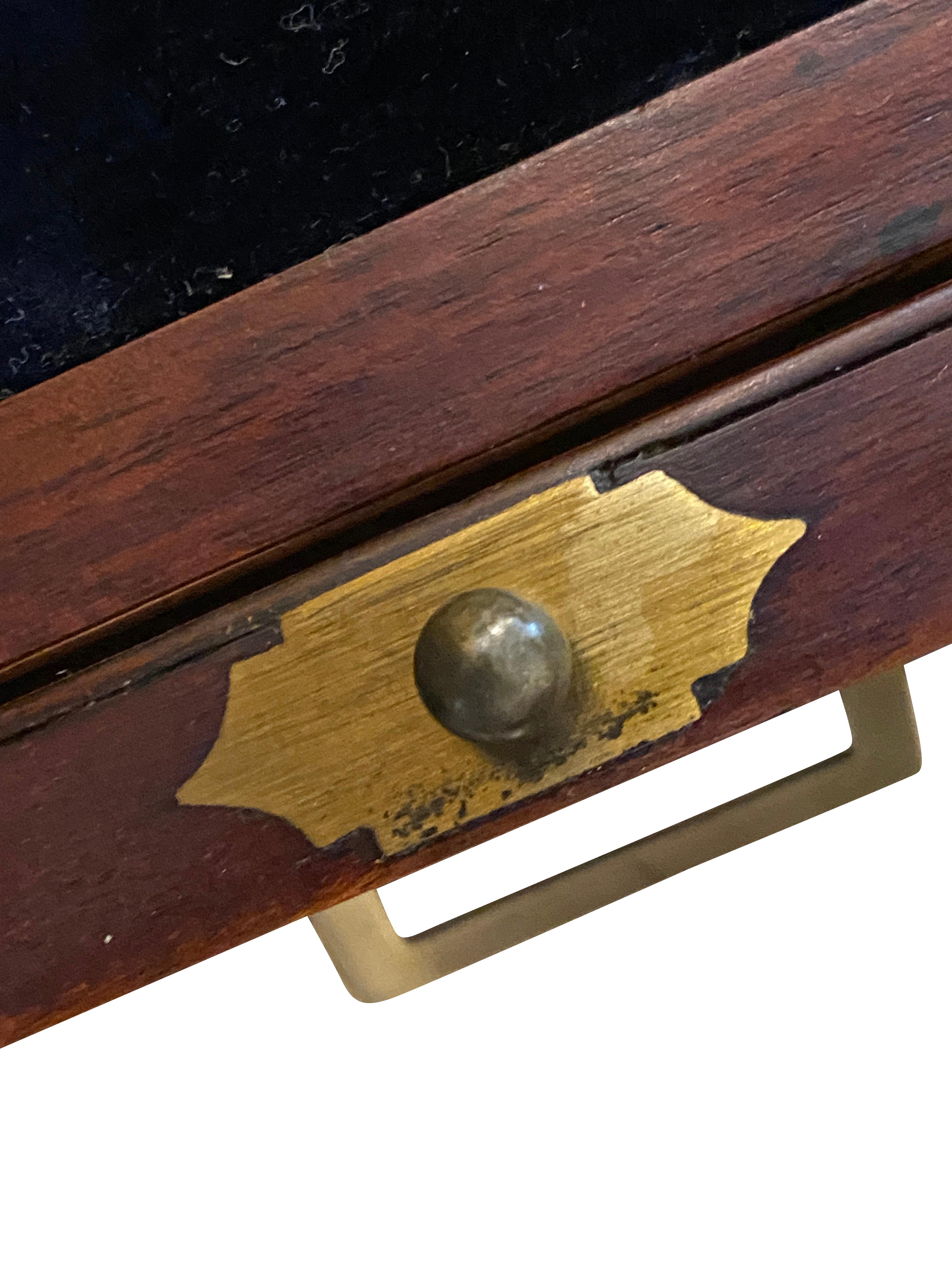 Regency Mahogany and Brass Inlaid Lap Desk on Stand 9