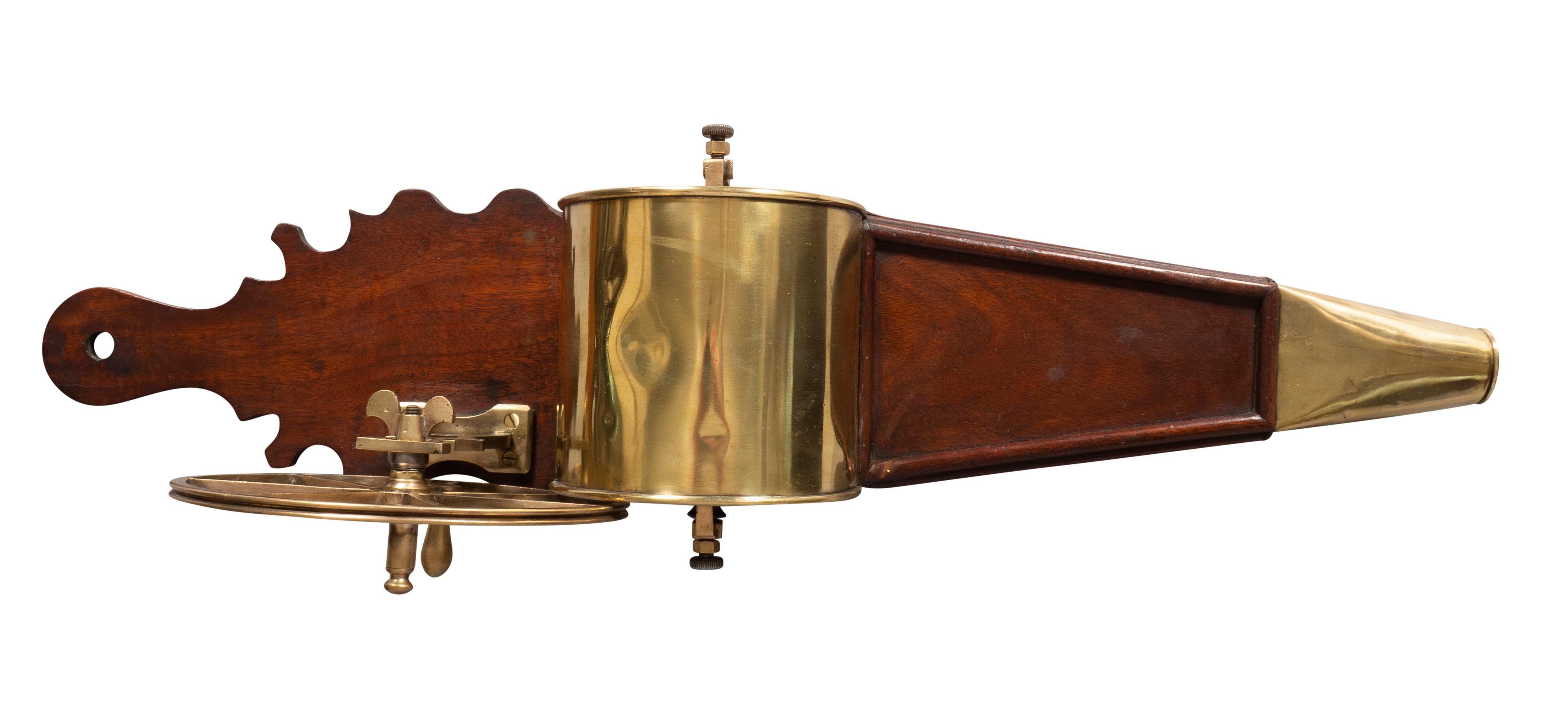 19th Century Regency Mahogany and Brass Mechanical Fire Bellows