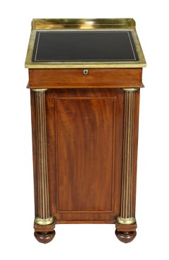 Regency Mahogany and Brass Mounted Campaign Desk