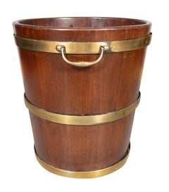 Regency Mahogany And Brass Peat Bucket