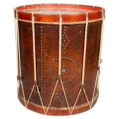 Regency Mahogany And Brass Studded Drum Now A Table