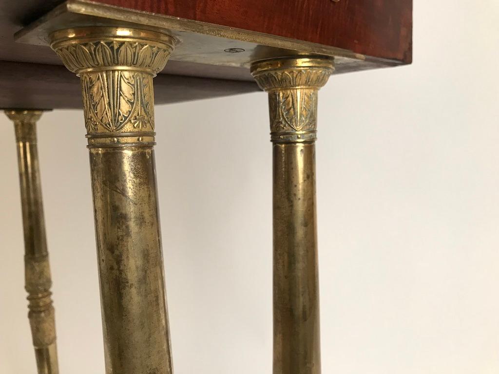 Regency Mahogany and Gilt Bronze Side Table For Sale 7