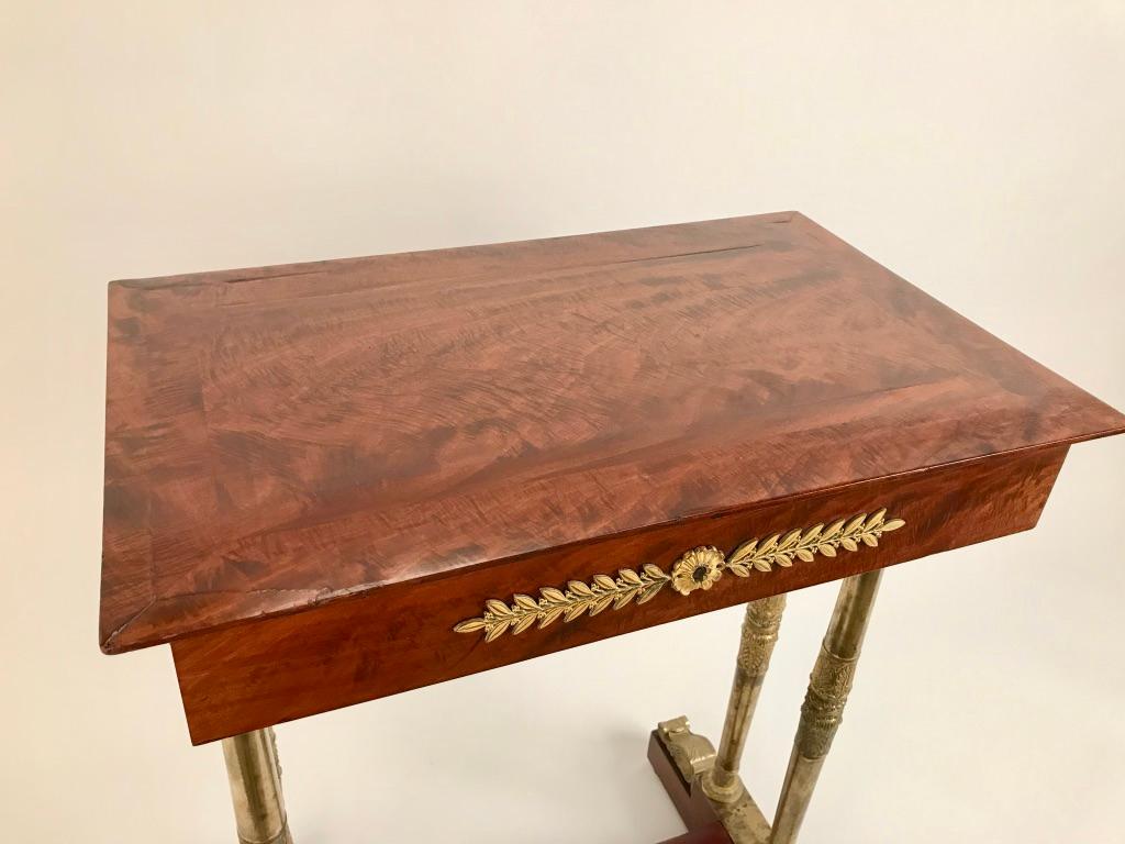 Regency Mahogany and Gilt Bronze Side Table For Sale 12