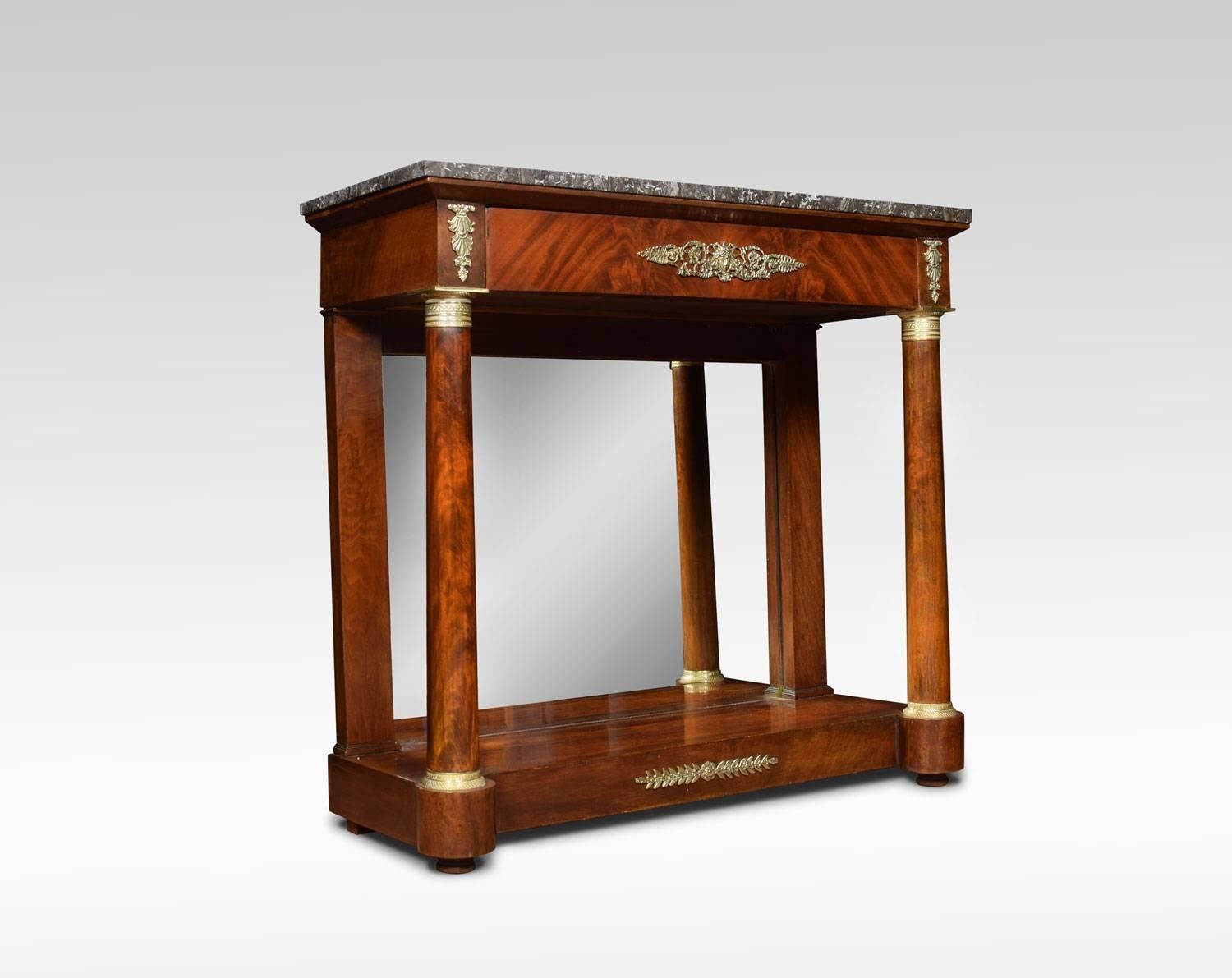 Regency Mahogany and Gilt Metal Mounted Console Table In Good Condition In Cheshire, GB