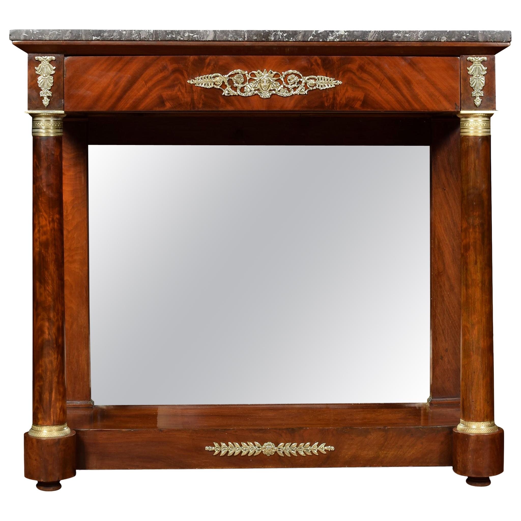 Regency Mahogany and Gilt Metal Mounted Console Table