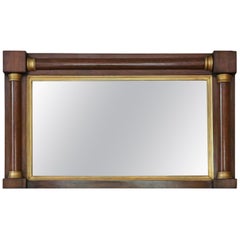 Regency Mahogany and Gilt Overmantle or Wall Mirror
