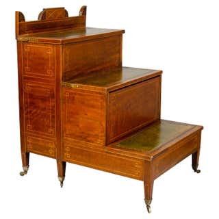 Early Victorian Library Steps on Turned Legs For Sale at 1stDibs