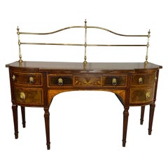Antique Regency Mahogany and Inlaid Sideboard