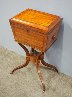 Regency Mahogany and Inlaid Teapoy