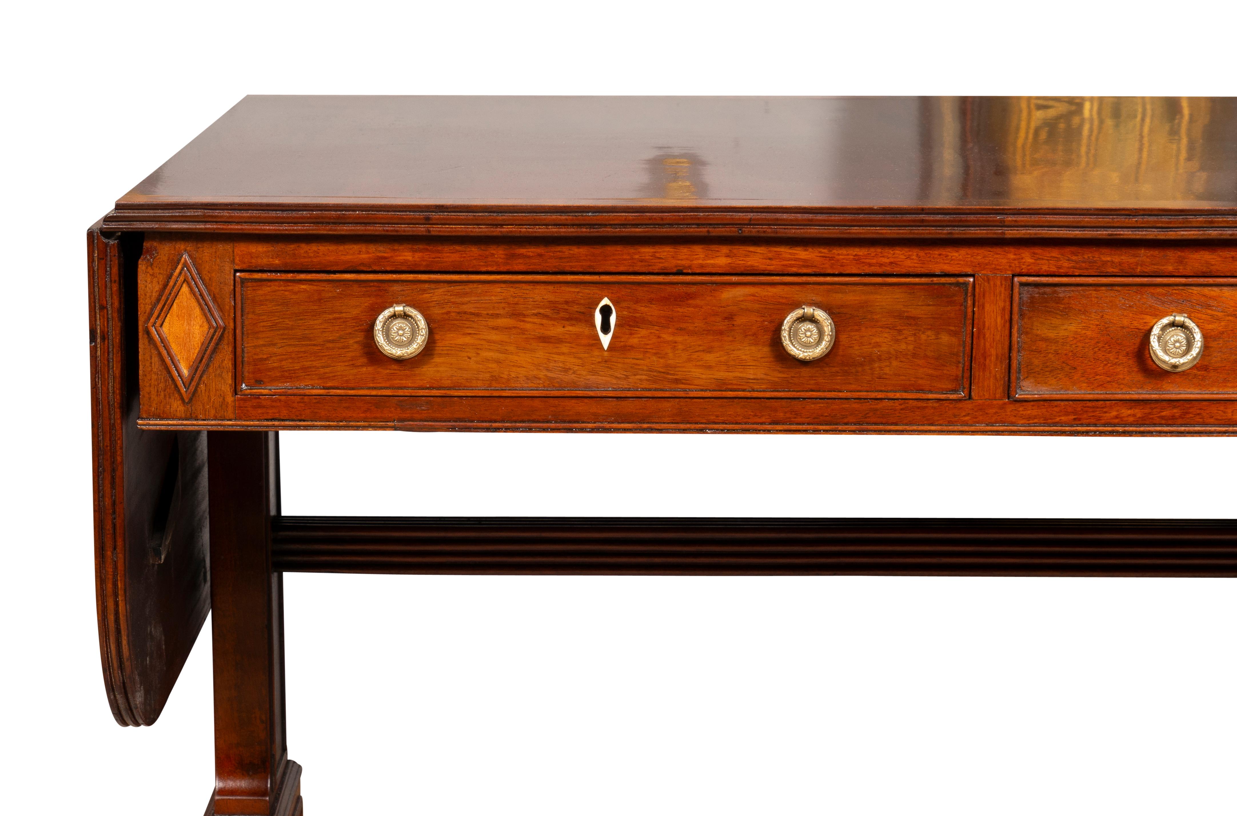 Regency Mahogany And Satinwood Sofa Table For Sale 10