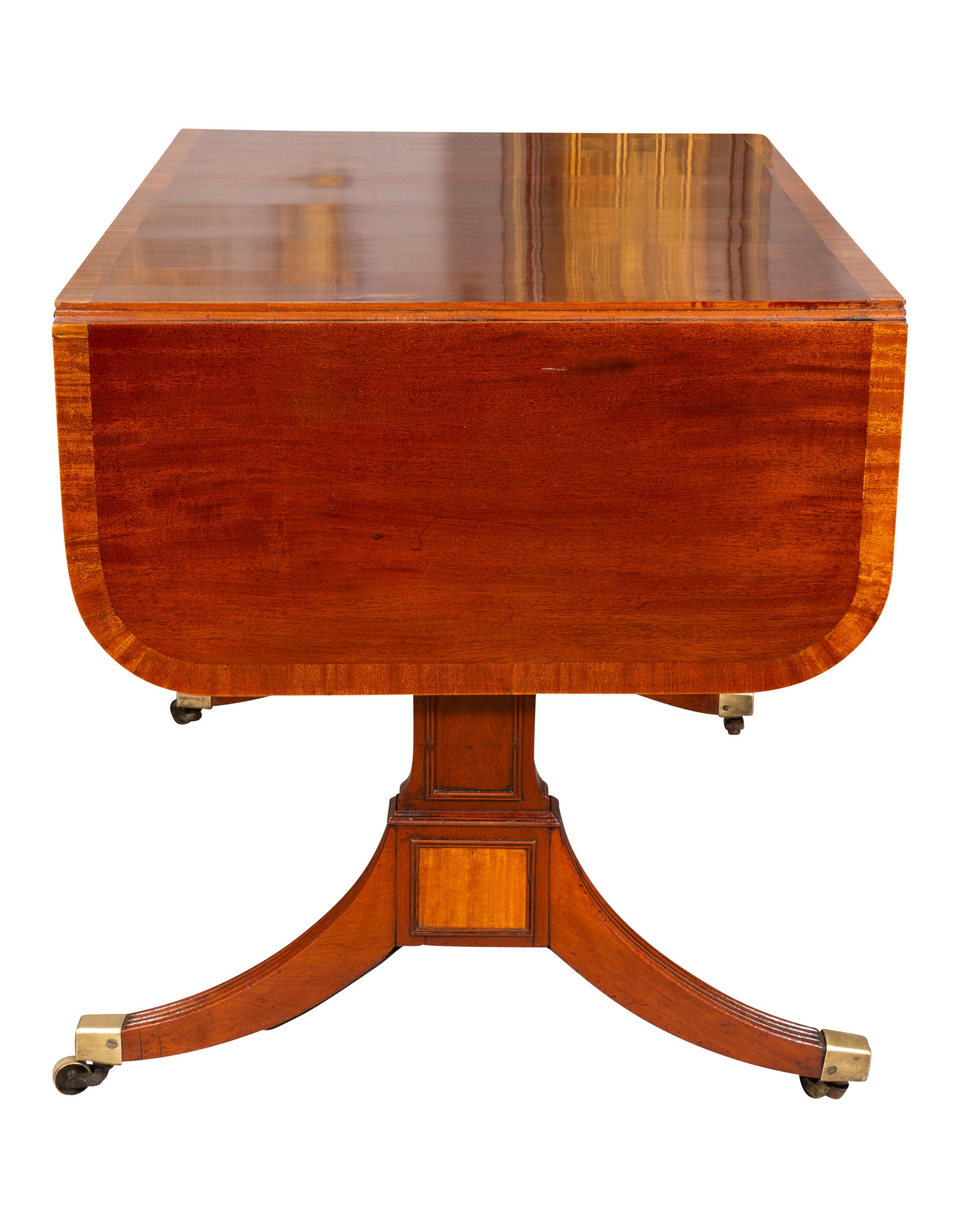 Regency Mahogany And Satinwood Sofa Table For Sale 3