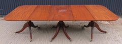 Regency Mahogany Antique Three Pedestal Dining Table