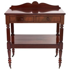 Regency Mahogany Antique Two-Drawer Serving Table/Whatnot