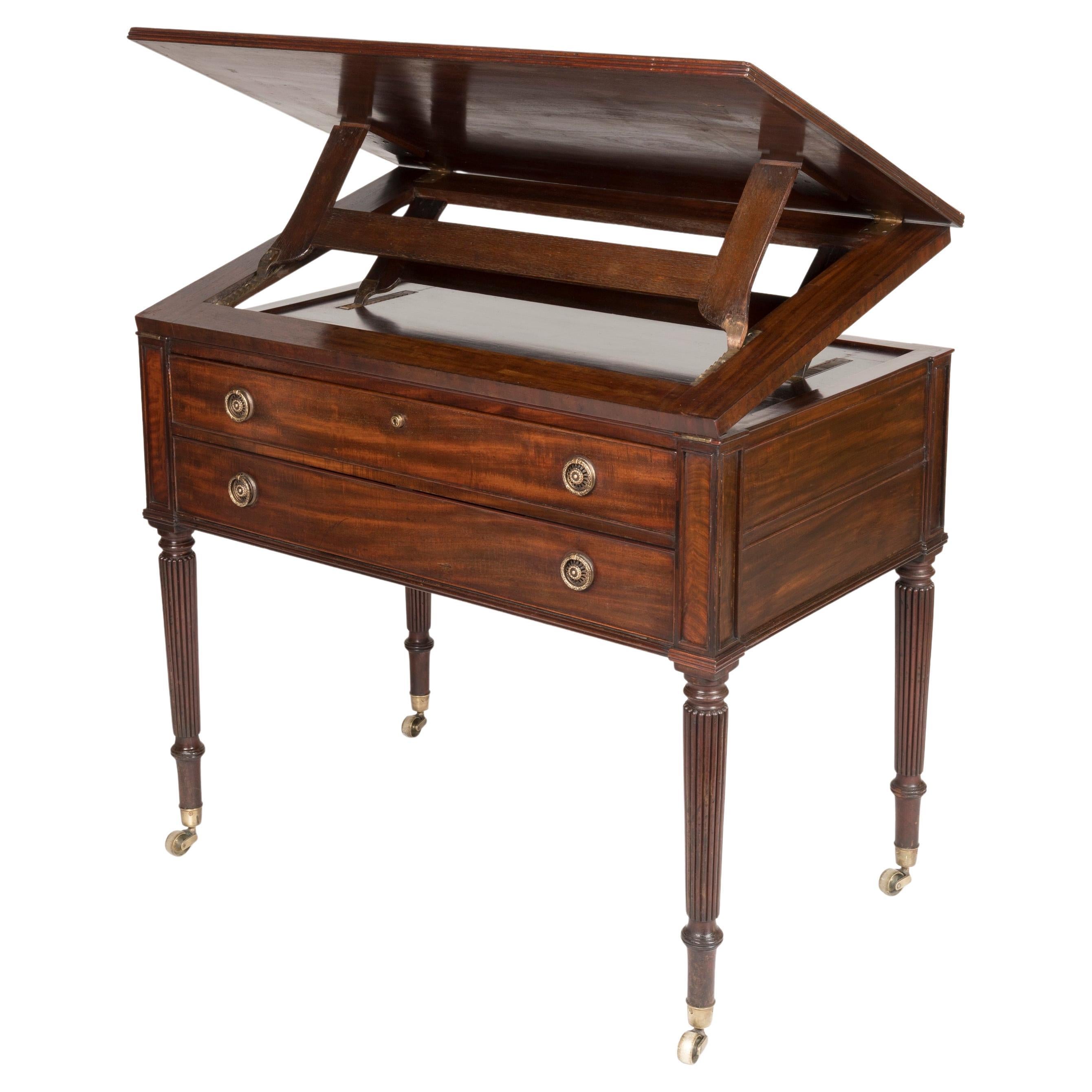Table d'architecte Regency en acajou par Gillows, Angleterre, vers 1815 en vente