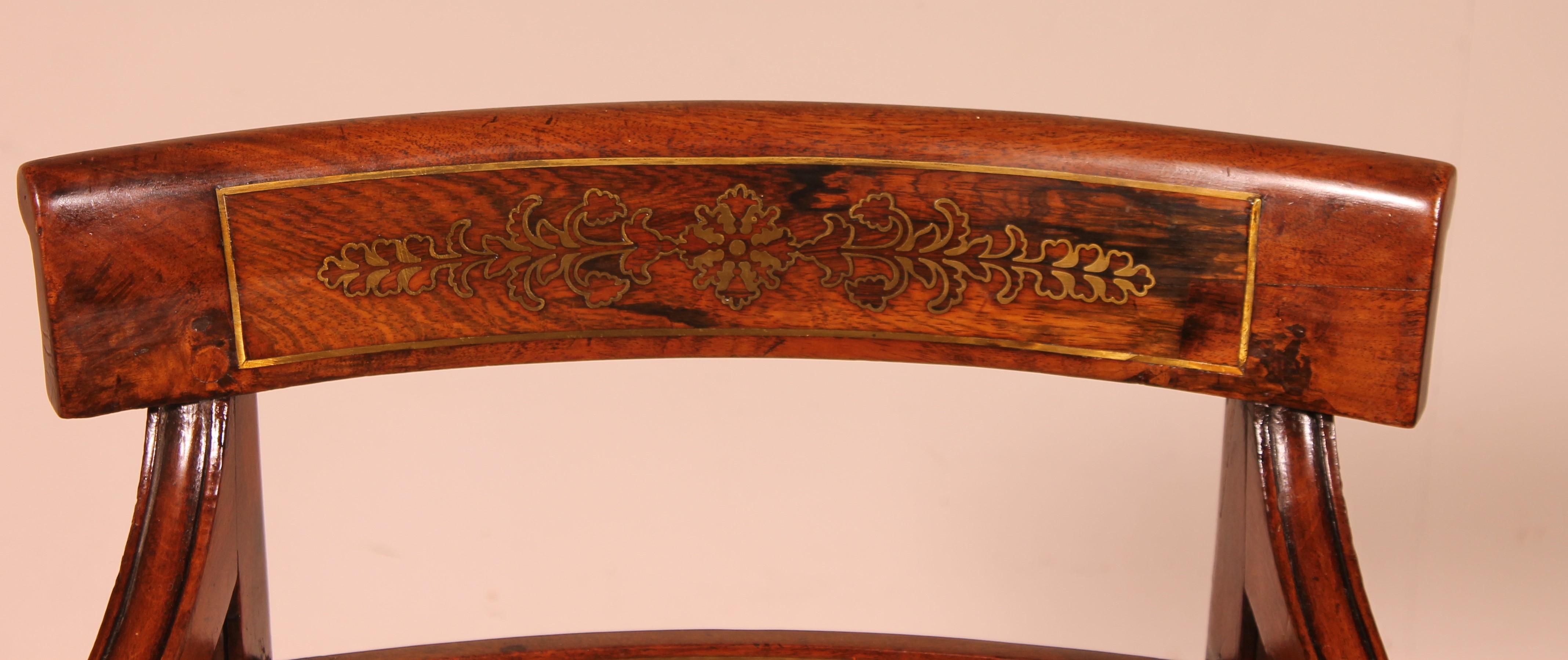 Regency Mahogany Armchair Chair, Early 19th Century, Circa 1810 5