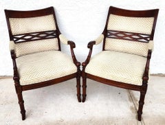 Regency Mahogany Armchairs a Pair