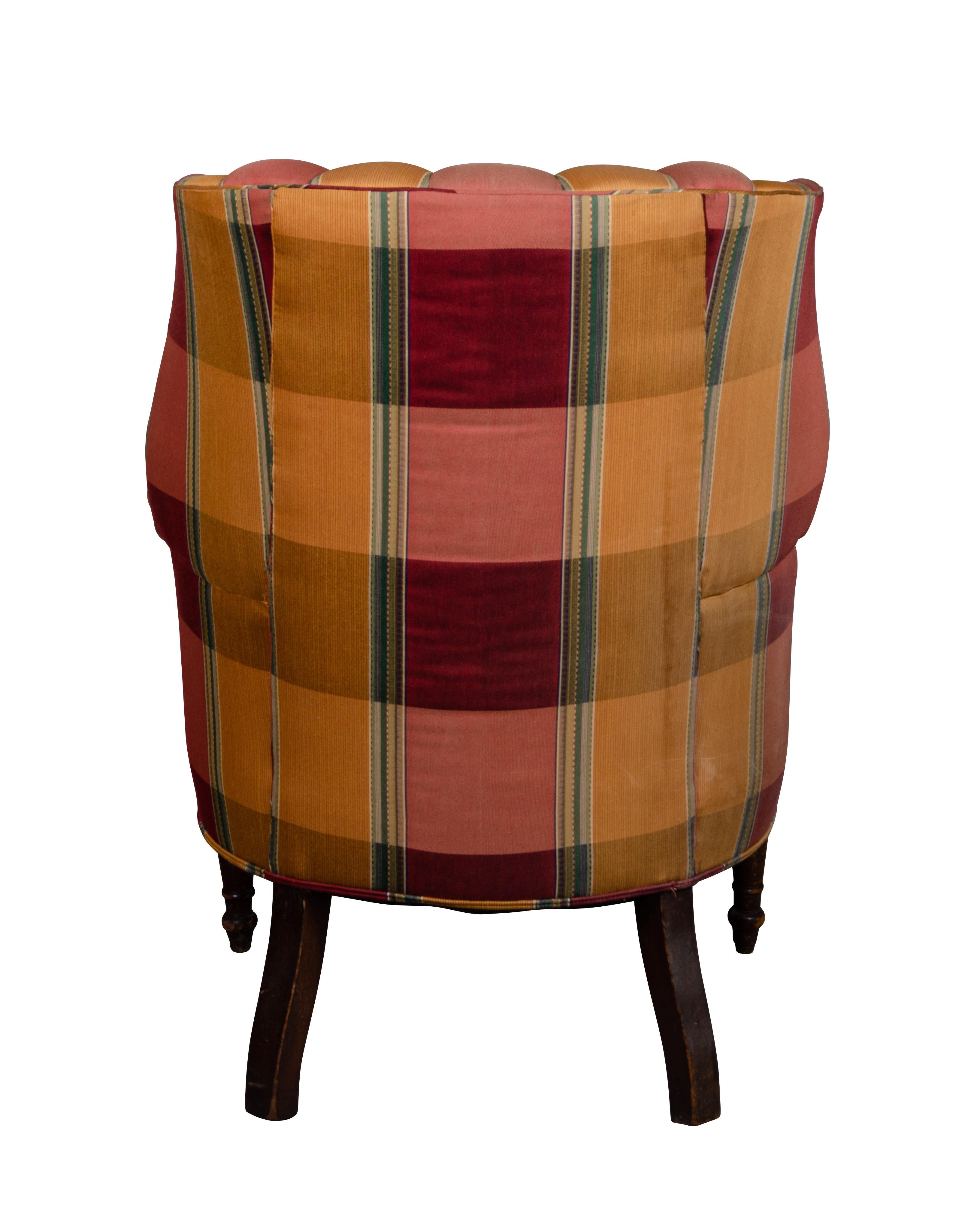 Regency Mahogany Barrel Back Wing Chair 1