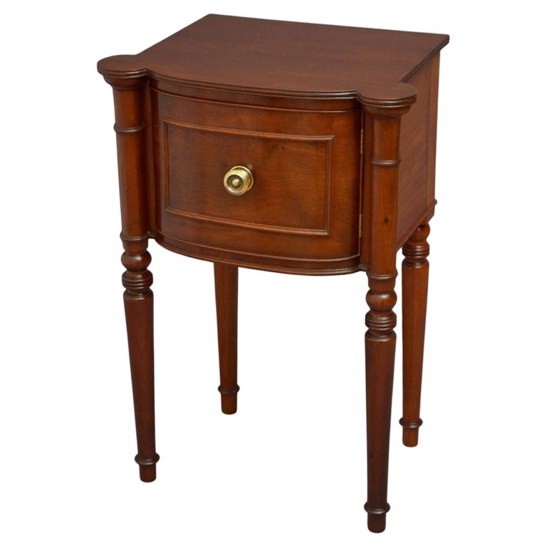 Regency Mahogany Bedside For Sale at 1stDibs
