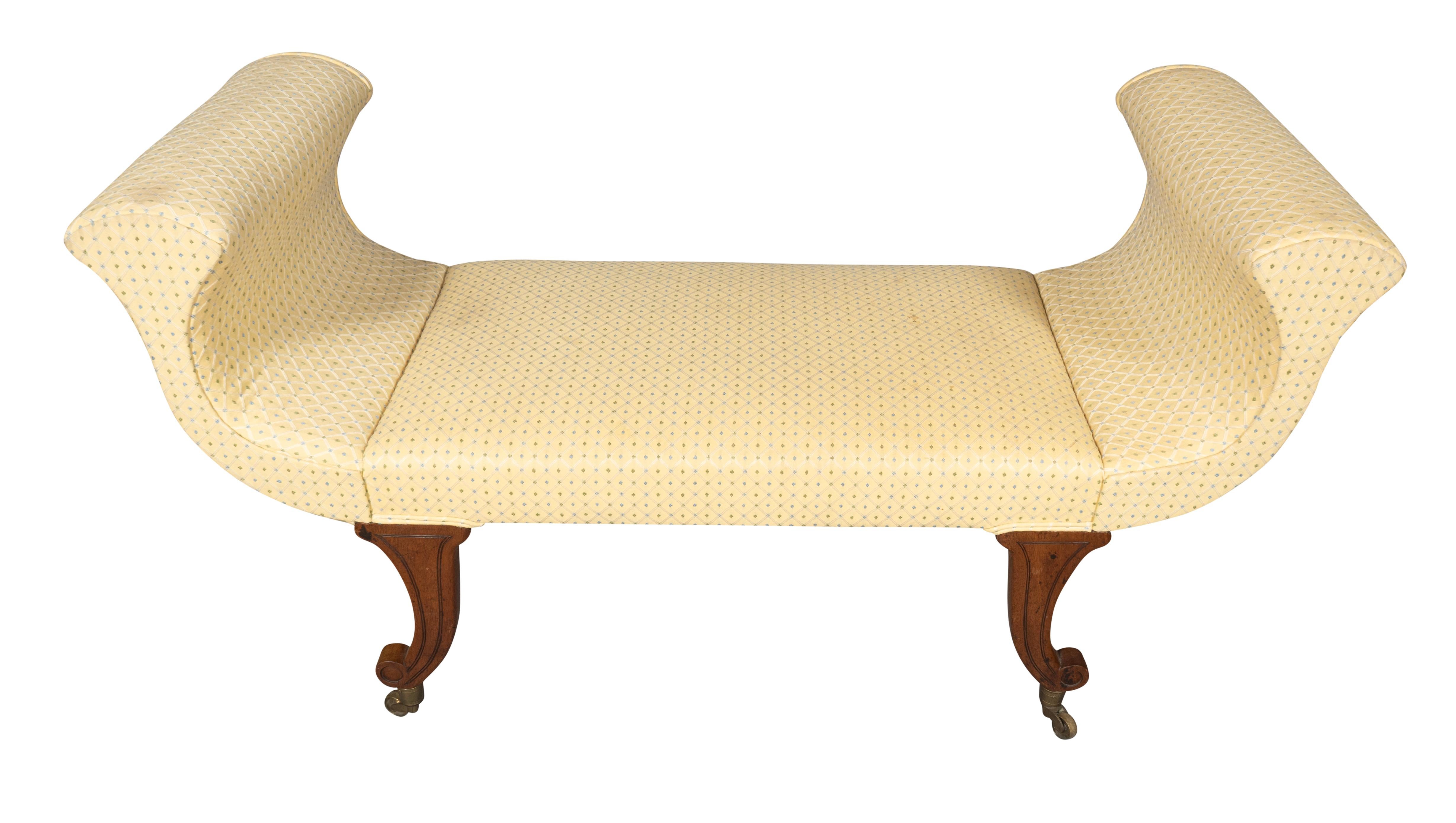 Regency Mahogany Bench For Sale 1