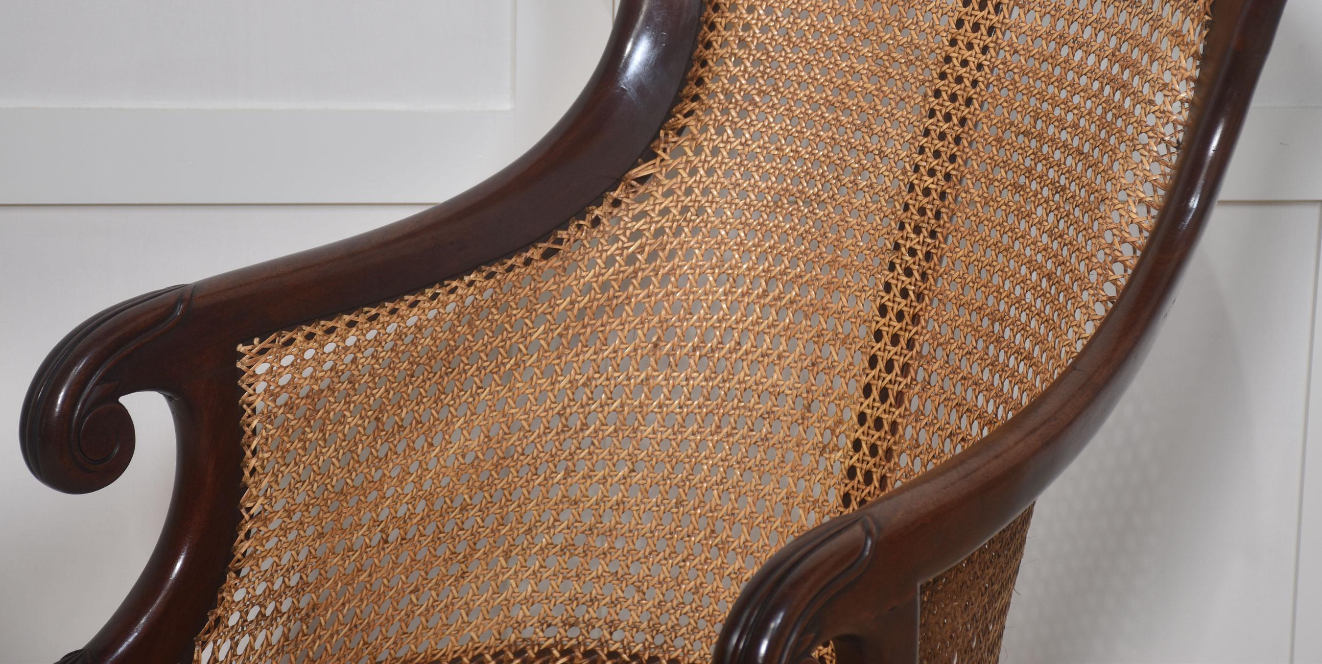 Poltrona Bergere in mogano Regency in vendita 5