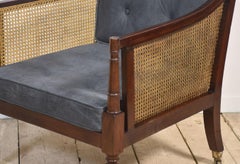 Regency mahogany bergere armchair