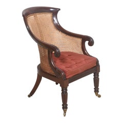 Poltrona Bergere in mogano Regency