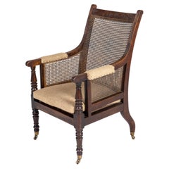 Regency Mahogany Bergère Library Armchair (in the manner of Gillows)