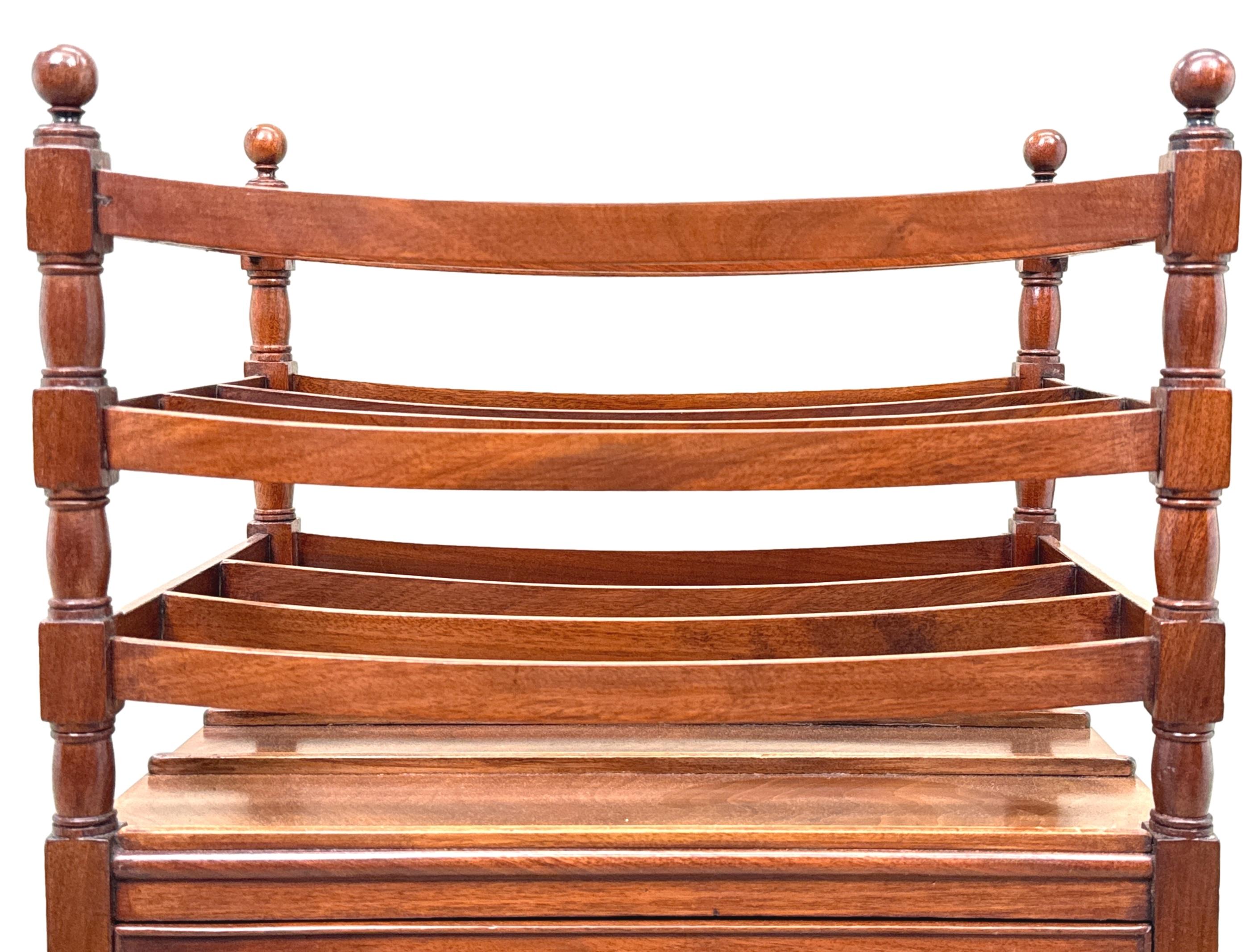 Regency Mahogany Boat Shaped Canterbury For Sale 1