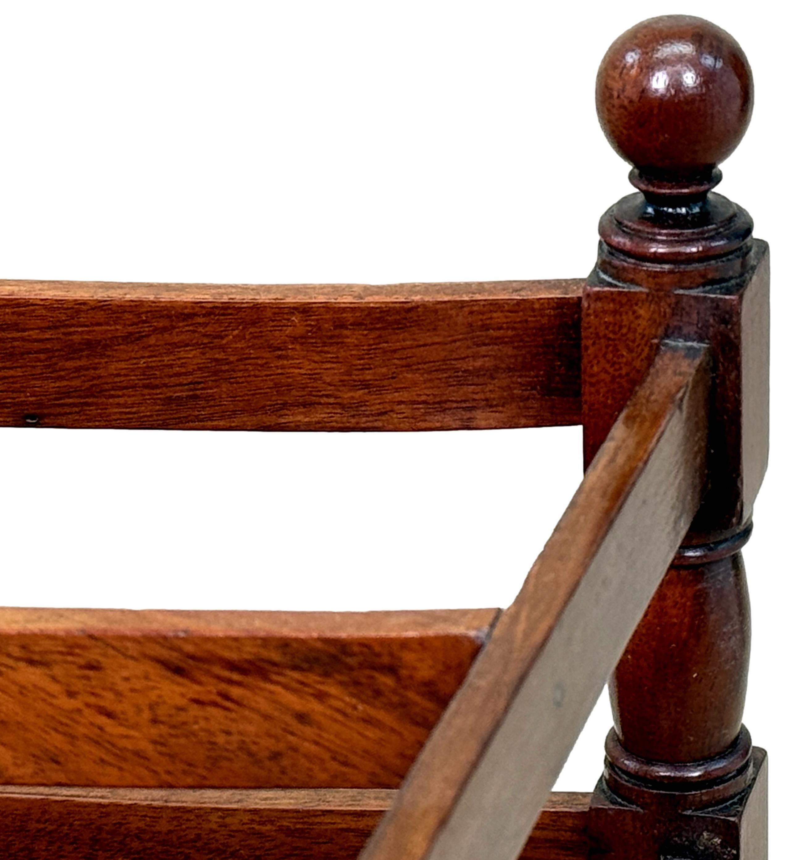 Regency Mahogany Boat Shaped Canterbury For Sale 2