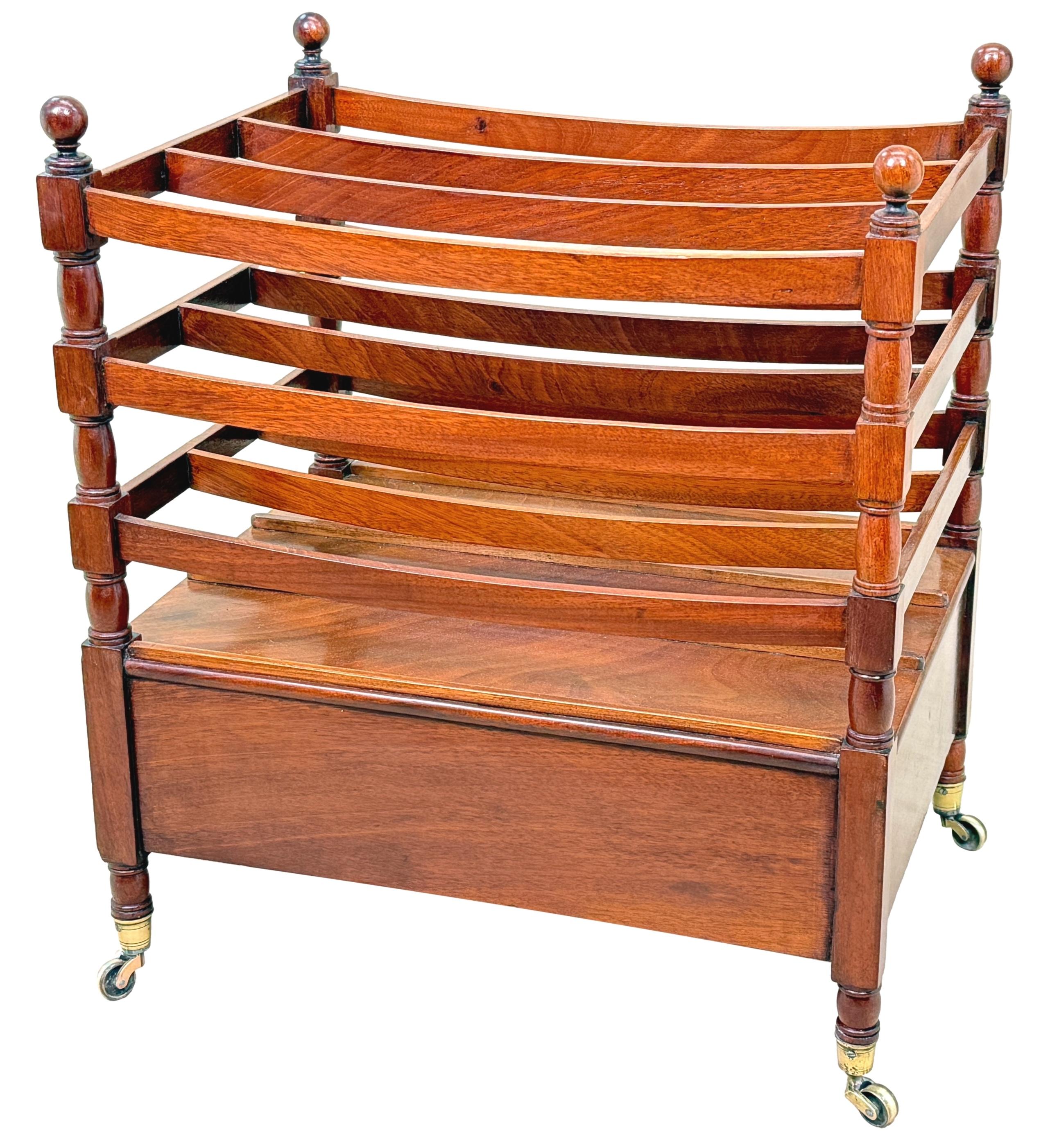 Regency Mahogany Boat Shaped Canterbury For Sale 3