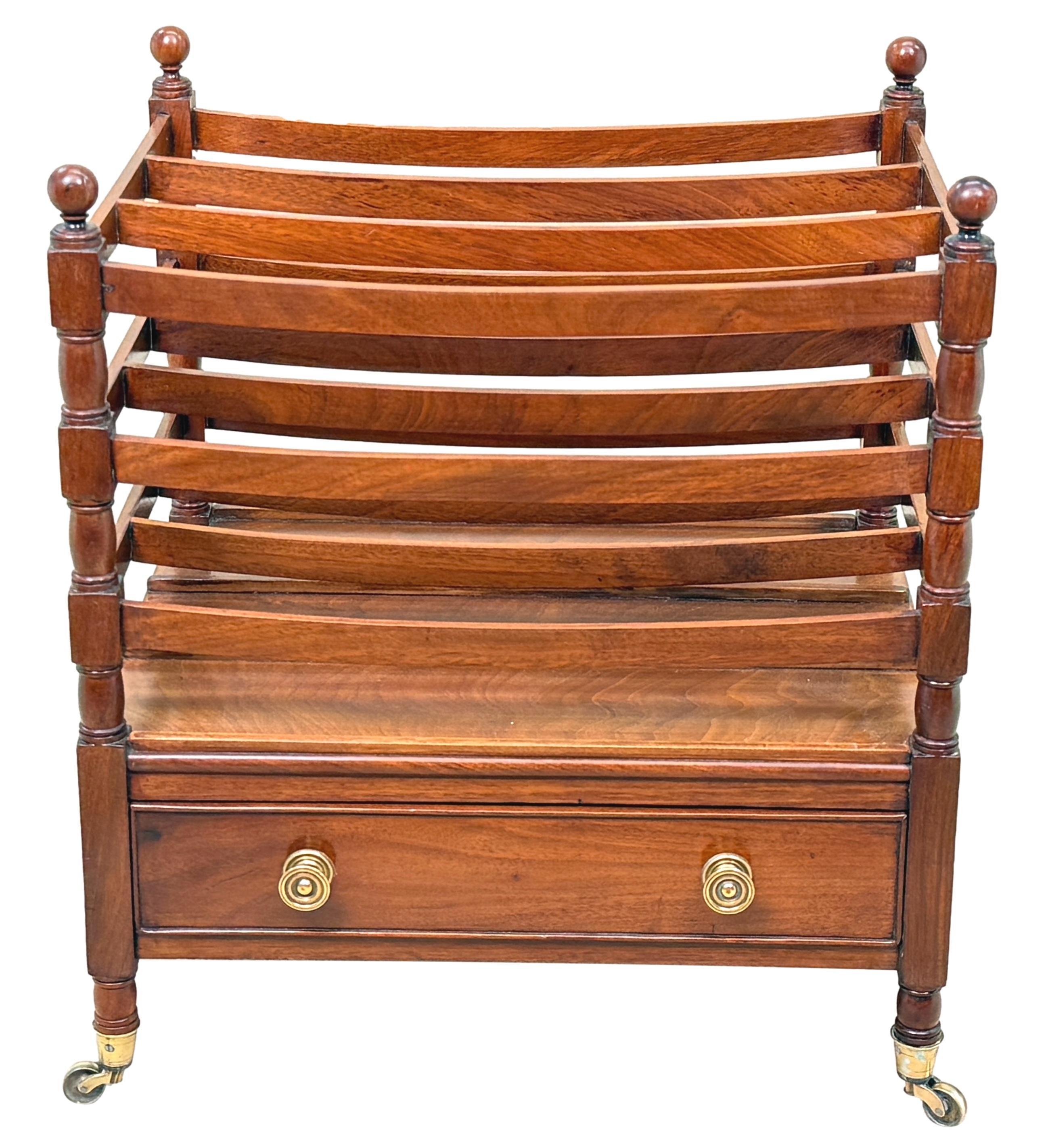 Regency Mahogany Boat Shaped Canterbury For Sale 4