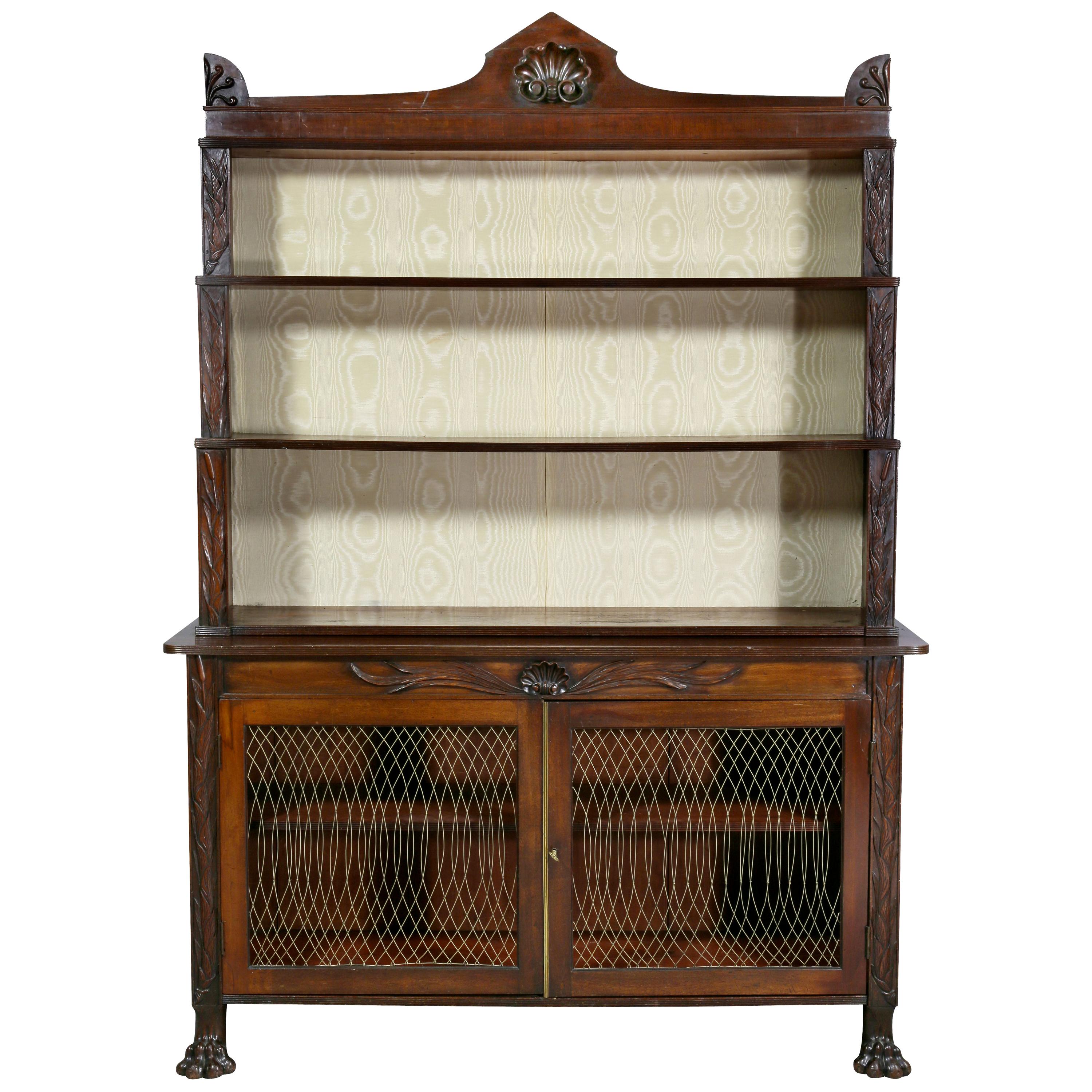 Regency Mahogany Bookcase or Cabinet or Credenza