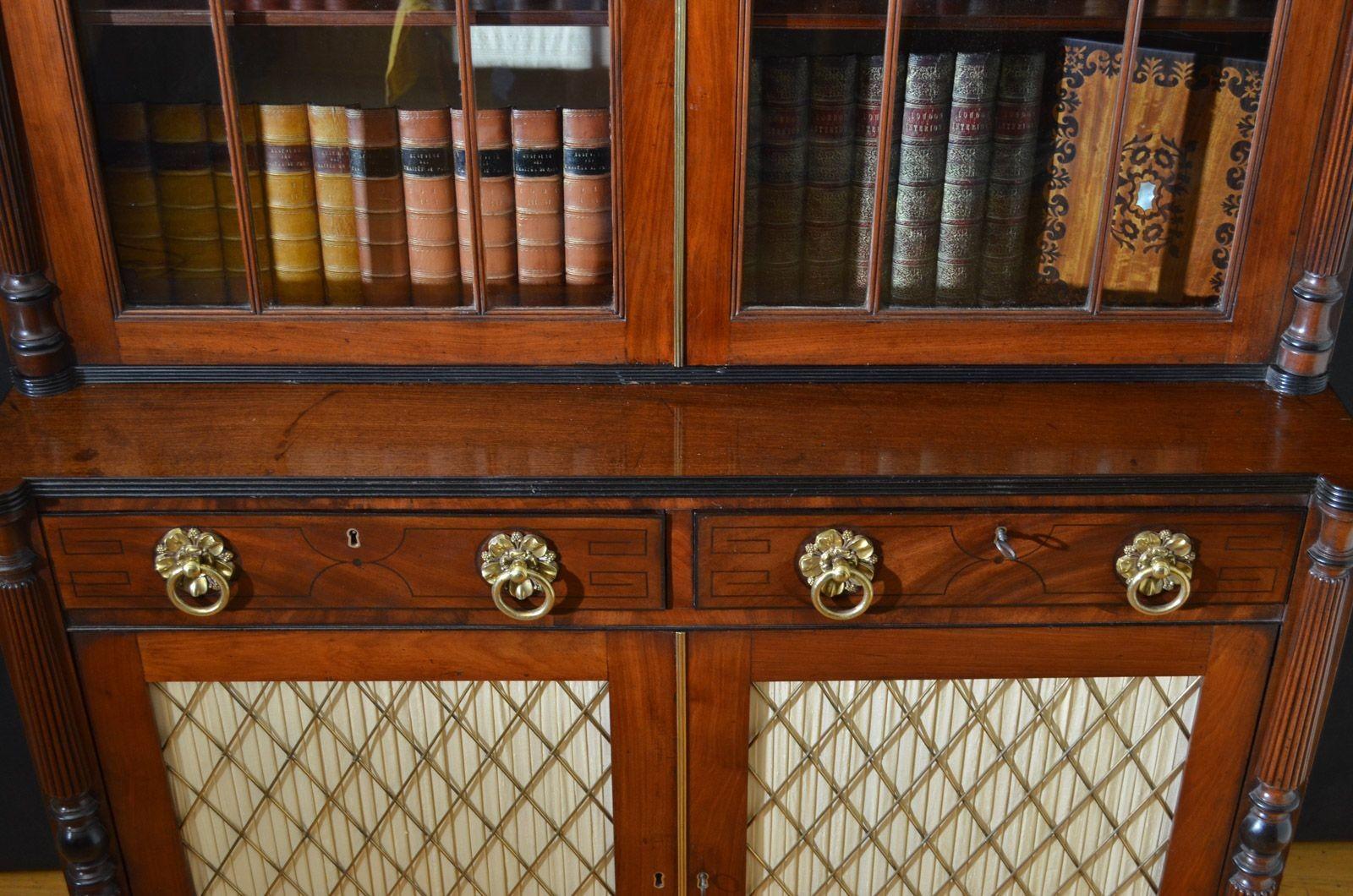 Libreria Regency in mogano in vendita 4