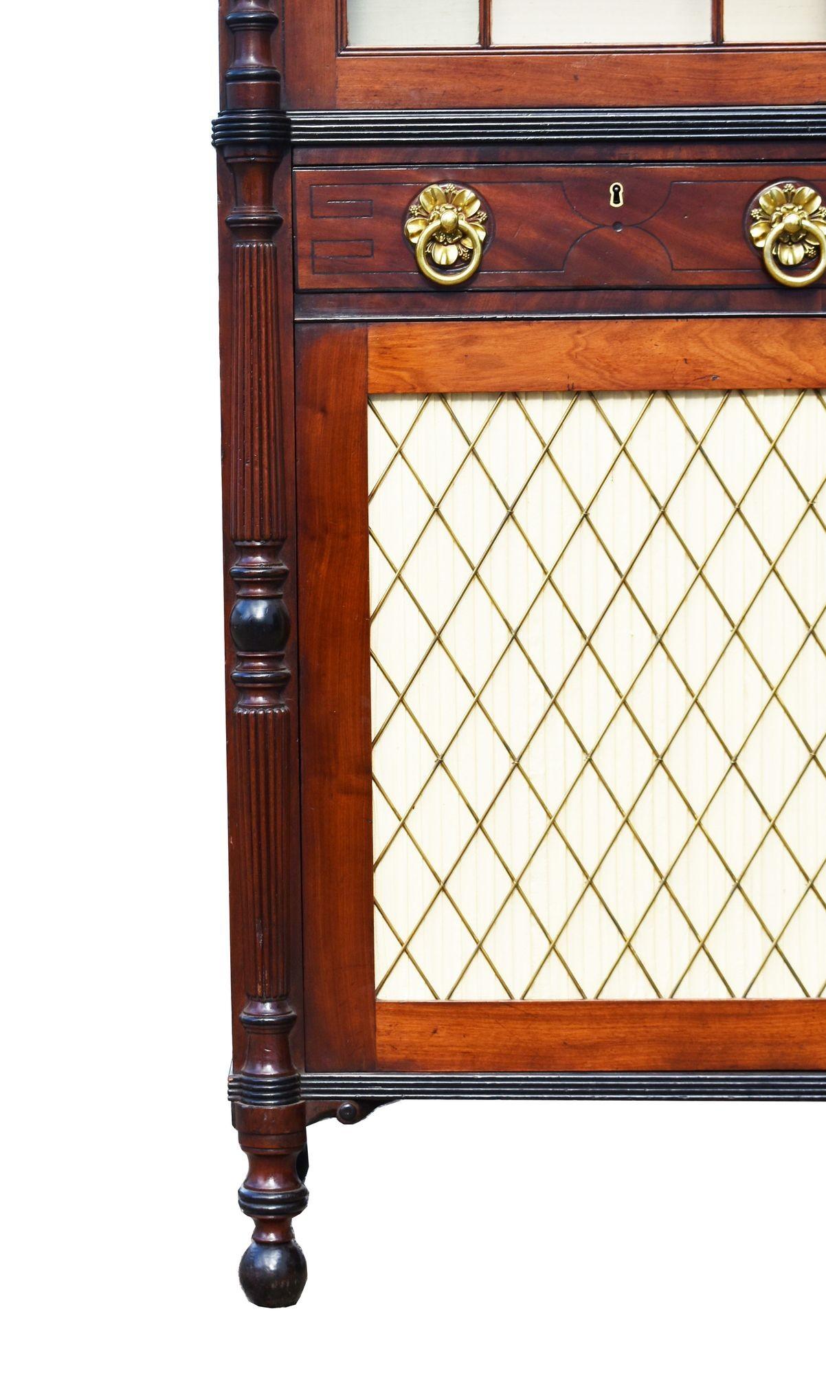 Libreria Regency in mogano in vendita 9