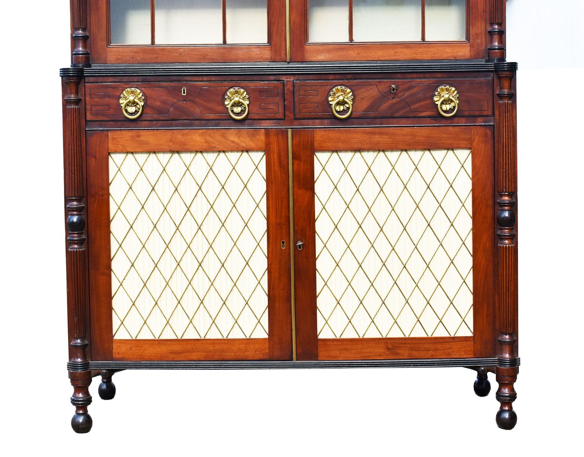 Inglese Libreria Regency in mogano in vendita