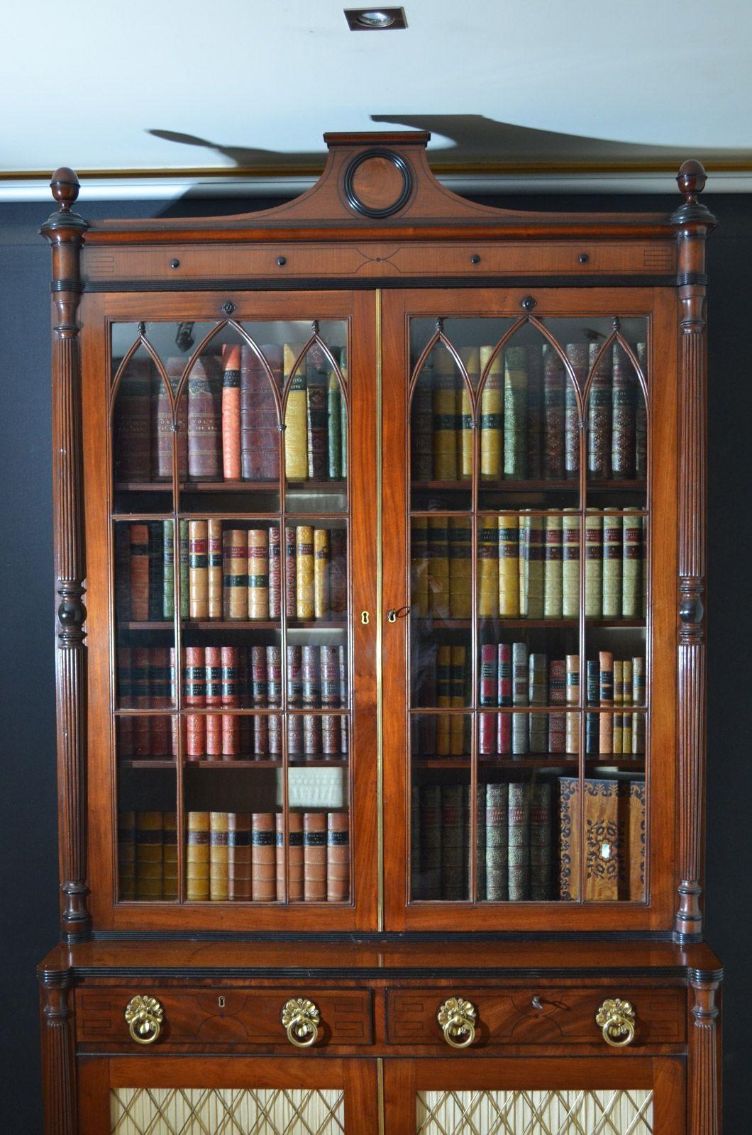 Regency Mahogany Bookcase For Sale 1