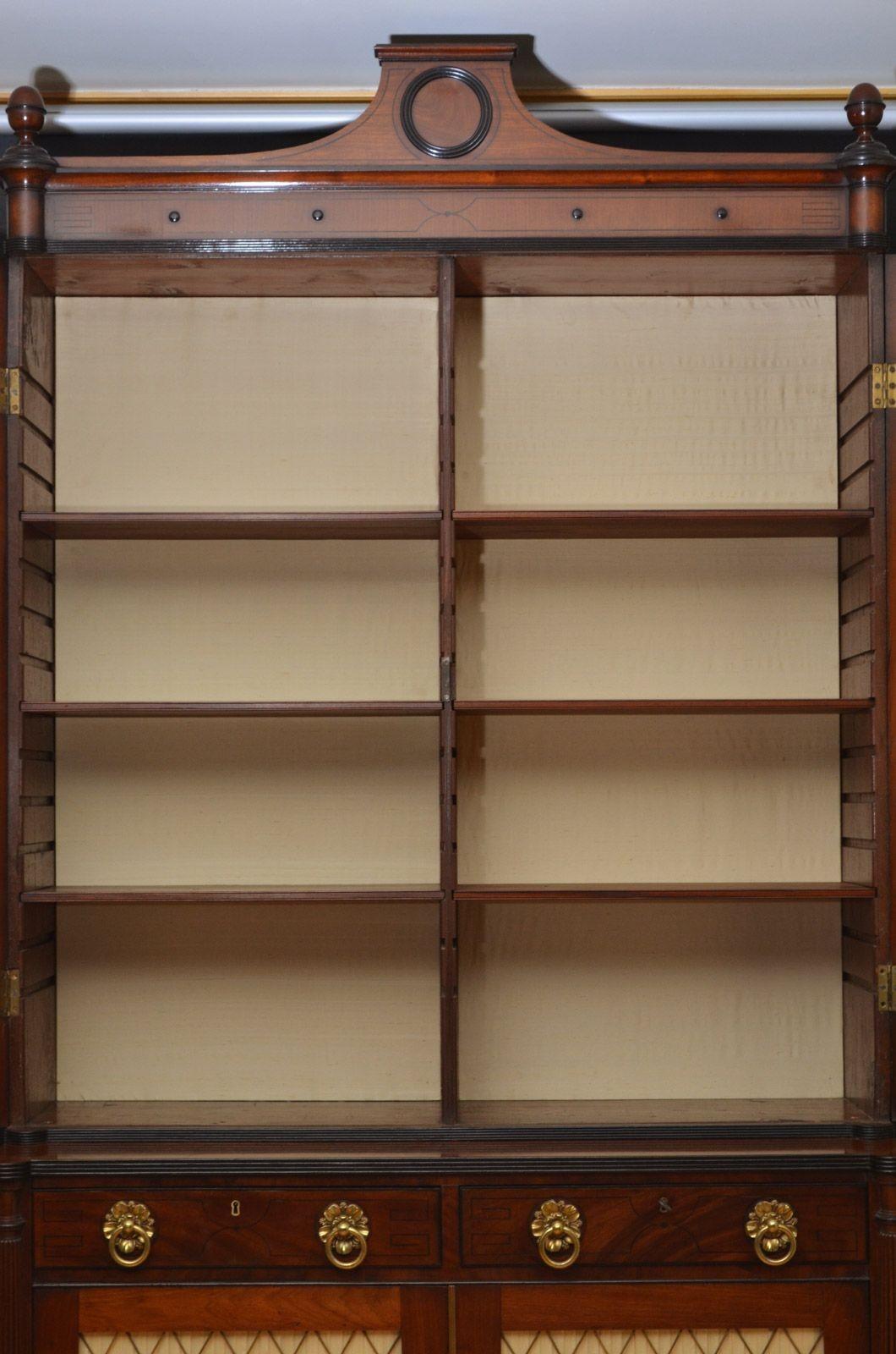 Regency Mahogany Bookcase For Sale 2