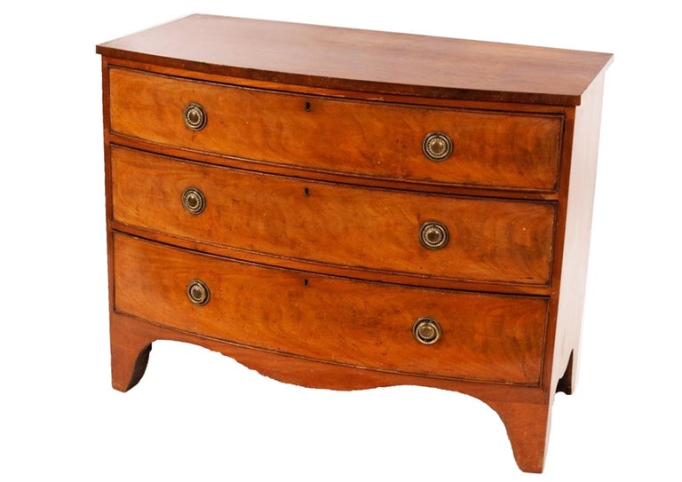 Regency Mahogany Bow Chest Provenance Charteris House Estate Lord and